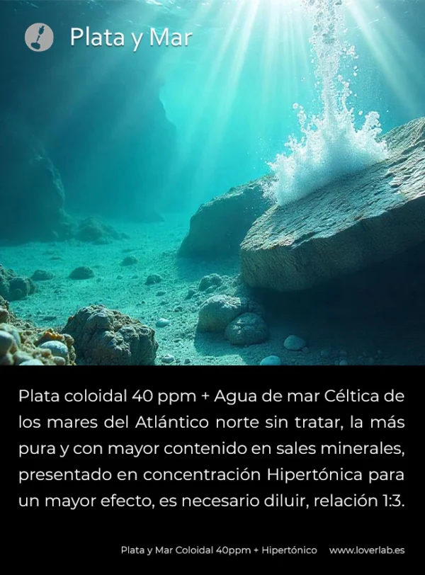 Plata+Mar + Yodo 500ml, Coloidal 40ppm + Hipertónico - Imagen 2