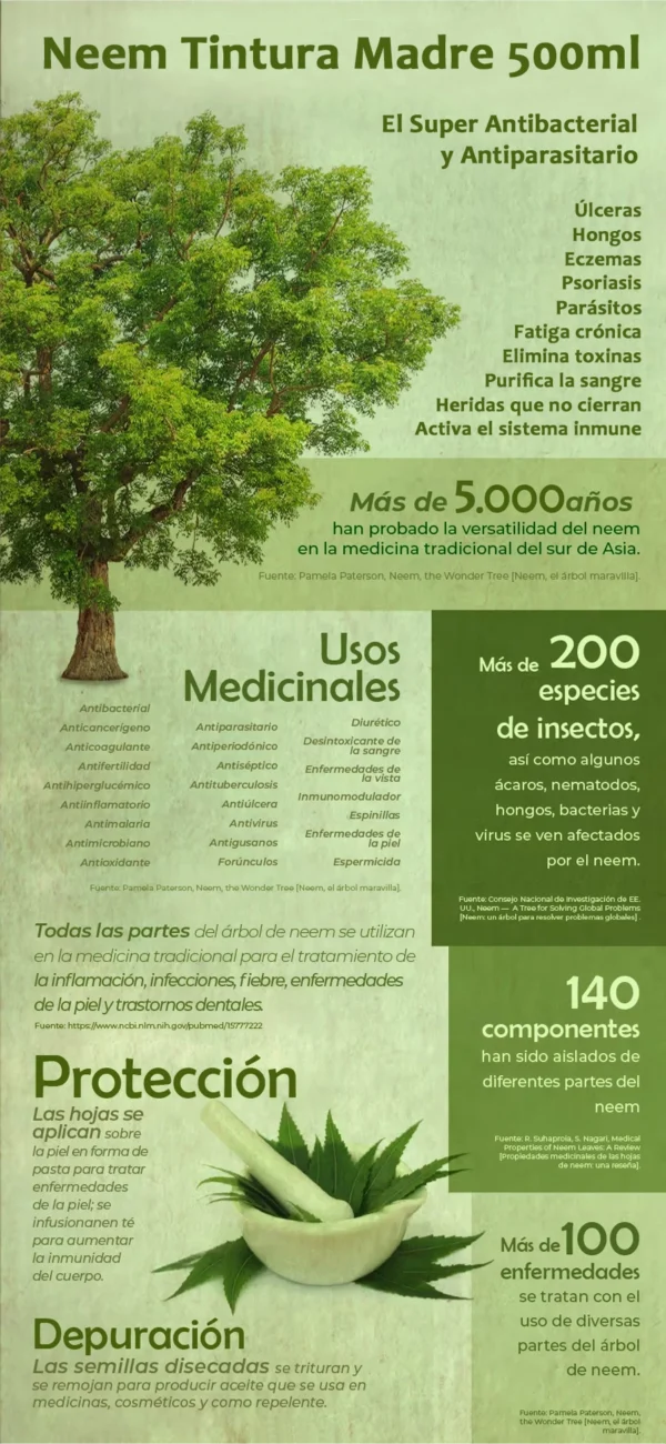 Neem Tintura Madre 500ml. - Imagen 2